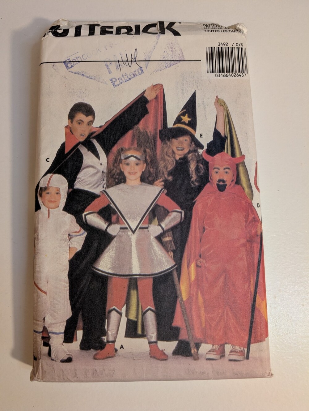 Vintage Butterick 3492 Uncut Halloween Costume Sewing Pattern